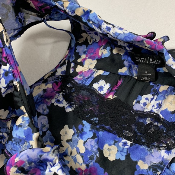 White House Black Market Floral Dress - Sz 2 - Picture 6 of 10